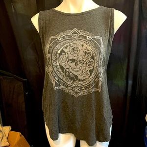 Rose Skull Tank Top from Hot Topic